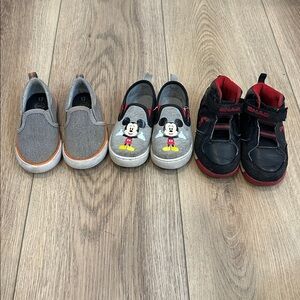 Bundle of 3 Toddler Boys Shoes Size 7-8